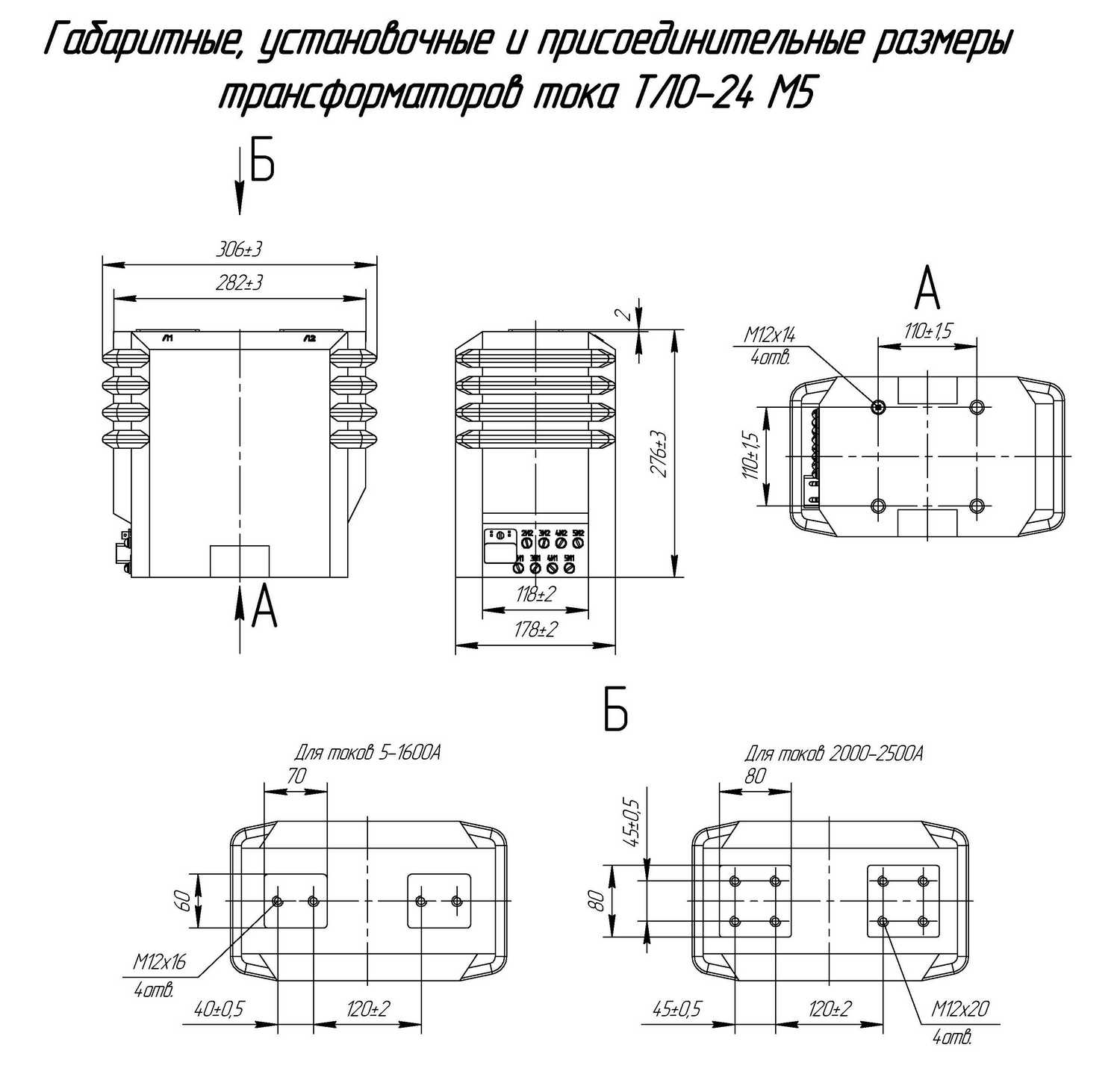 Габаритные размеры