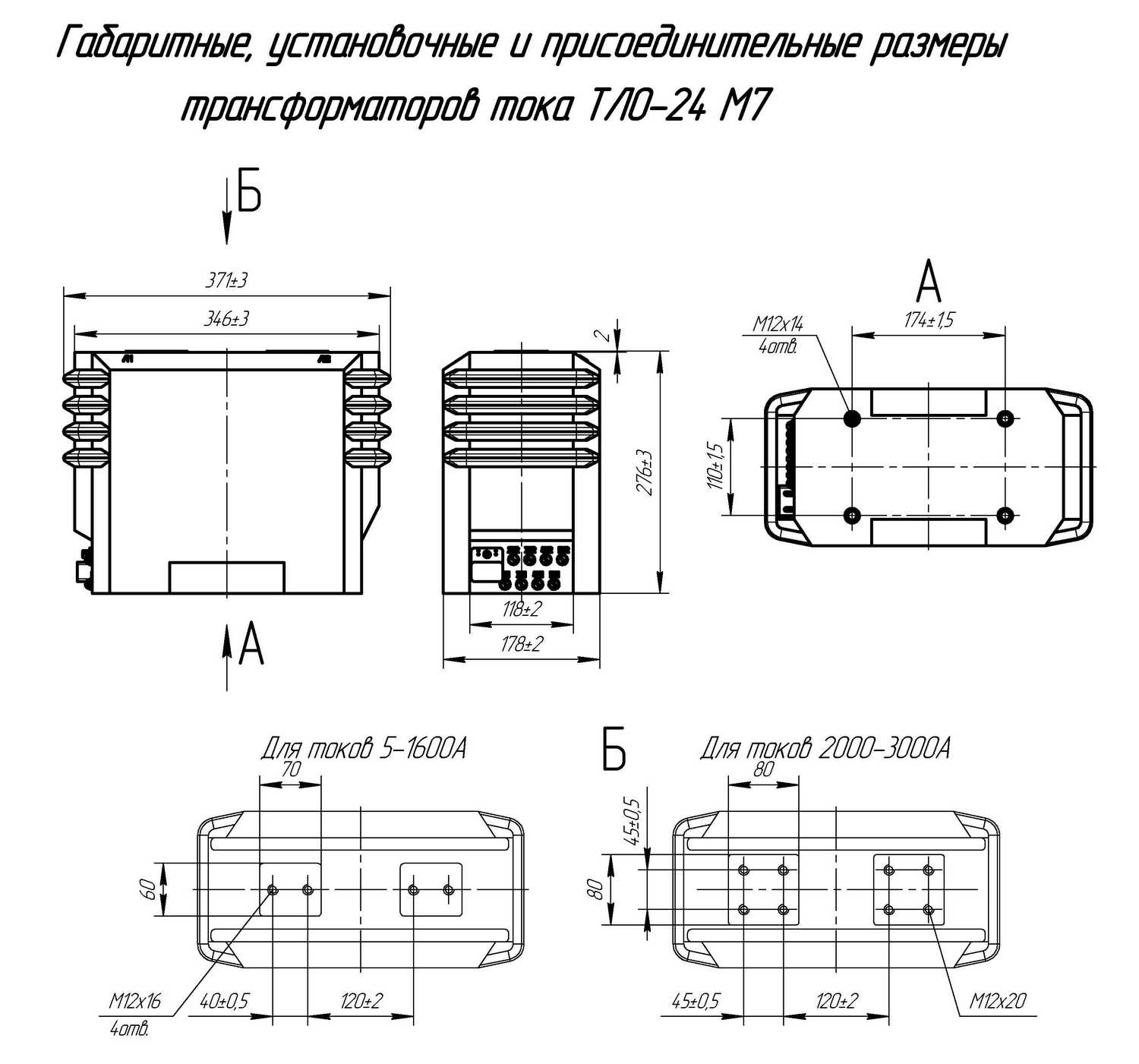 Габаритные размеры