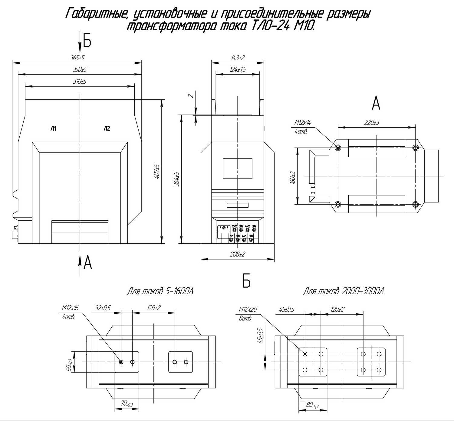 Габаритные размеры