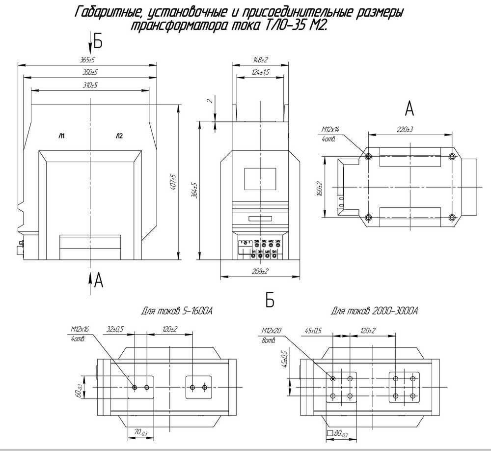 Габаритные размеры