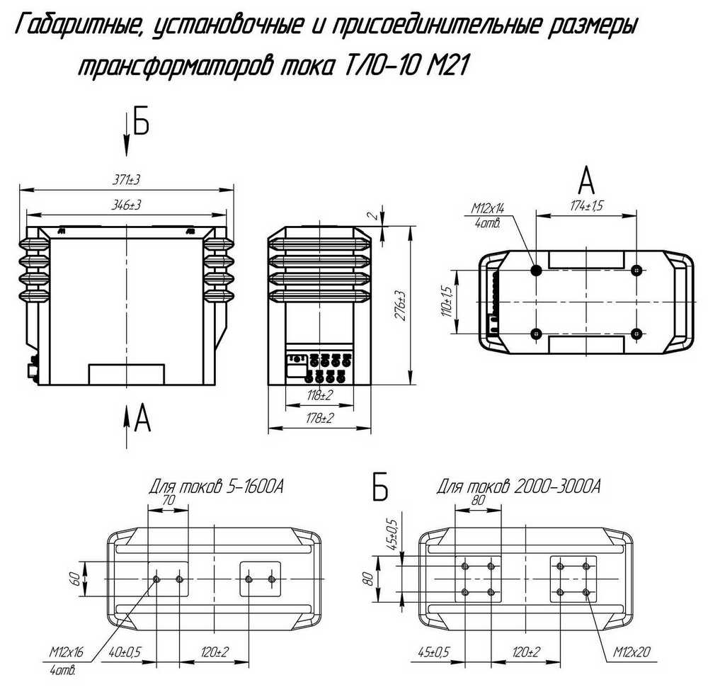 Габаритные размеры