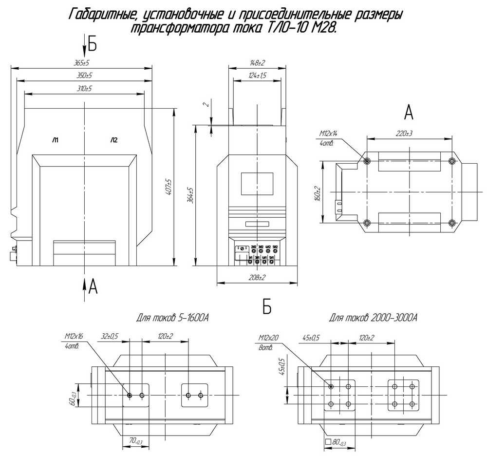 Габаритные размеры